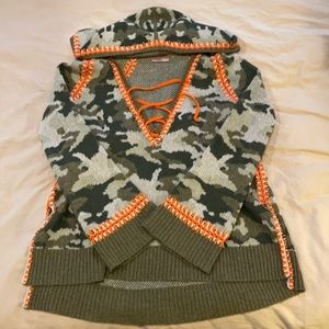 Calypso St. Barth Penda Camo cashmere sweater